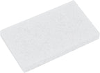 Restaurantware RW Clean 6 Inch x 3.5 Inch x 5.4 Inch Scouring Pads 1 With Handle Scrub Pads - Non Abrasive Heavy Duty White Nylon Scrub Pads For Cleaning For Cleaning Or Scrubbing