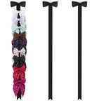3 PCS Bow Holder for Girls Hair Bows, Ribbon Hair Clip Oraganizer Hair Barrettes Storage for Women,Wall Hanging Alligator Clip Hair Accessories Organizer Bedroom College Dorm Decor (Black-3pcs)