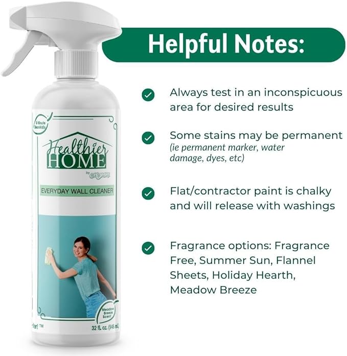 CHOMP! Painted Wall Cleaner Spray: Healthier Home 5-Minute CleanWalls 4-in-1 Multipurpose, Ceiling and Baseboard Cleaning - Dirt, Dust, Odor and Stain Remover - 32 Oz (Summer Sun Scent)