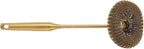 Stainless Steel Wool Scrubber with Long Handle, Handheld Scrubbing Cleaner Brush Scrubbing Scouring Pad Cleansing Supplies for Pots Pans Grills (Gold)