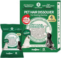 FURGONE by Seedshub Upgarded Pet Hair Dissolver Pro Washing Machine Cleaner Powder, Deep Cleaning Pet Bedding,100g, 4 Sachets, Dog Cat Hair | Stain | Odors Remover for Laundry, No More Fur
