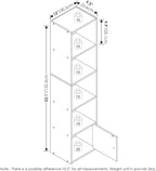 Furinno Luder Shelf Bookcase with 1 Door Storage Cabinet, French Oak