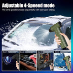 Compressed Air Duster 480000RPM Electric Air Duster Variable Speed 580G 4 Gear Adjustable Rechargeable Cordless Jet Dry Blower Turbo Fan Dryer Cleaning Air Blower Mini Car Vacuum Cleaner Rose Pink