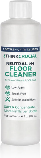 Think Crucial 72x Uses SUPER Concentrate Compatible with Tineco® iFloor & FLOOR ONE (S3/S5/S6) – 6 oz Neutral pH Multi-Surface Floor Cleaning Solution