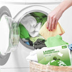 HOMEXCEL Laundry Detergent Sheets Fresh Scent Eco-Friendly, (200 Loads) 100 Washer Sheets, Plastic-Free, Liquid Less Clear Strips for Travel, Home Clothes Washing