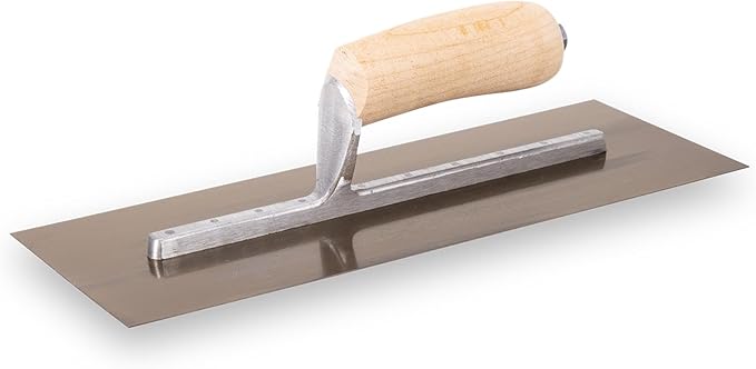 MARSHALLTOWN Curry Style Trowel, 13x5 Inches, Ideal for Plastering and EIFS, Made in the USA, 102CST