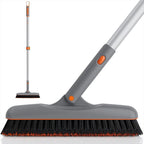 Eazer Grout Brush with Long Handle, 180°Rotation Tile Grout Cleaning Brush, V-Shape Shower Scrubber Cleaner, Stiff Bristle for Cleaning Bathroom Tile Floors - 53in