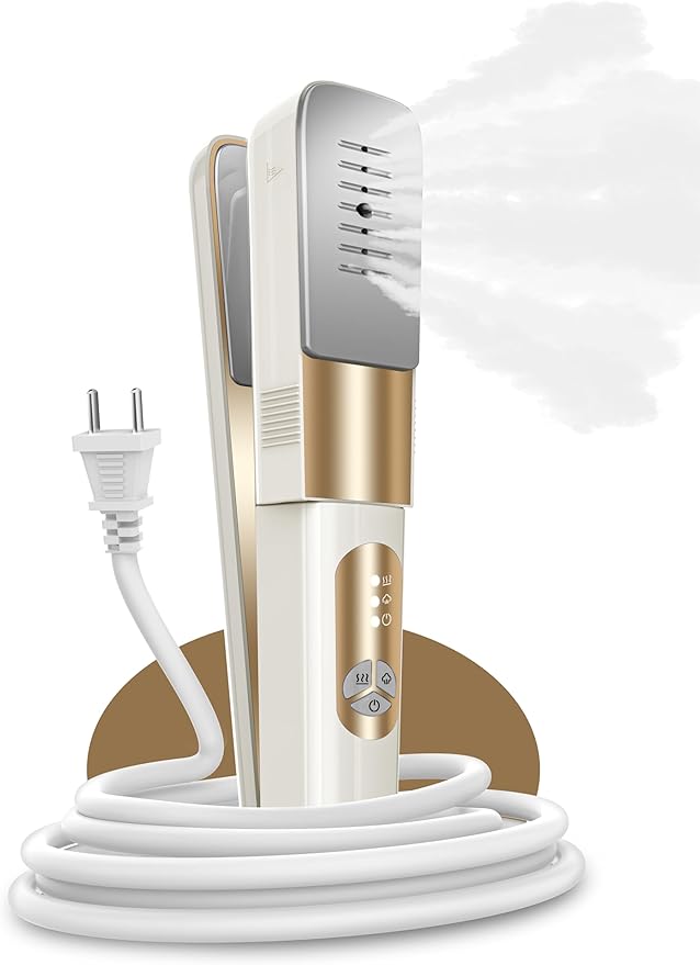 Travel Steamer Iron Portable, Rylena 180° Rotatable Handheld Press Iron for Clothes, Curtains, 2025 LeakProof & Anti-Drip Tech, Fast De-Wrinkle, Crisp Crease, XL Tank, Easy Grip, Apt, Cruise,Dorm