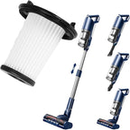 whall Cordless Vacuum Cleaner, Upgraded Strong Suction Brushless Motor Cordless Stick Vacuum Cleaner,Lightweight Handheld Vacuum for Home Pet Hair Carpet Hard Floor,up to 55mins Runtime,Blue