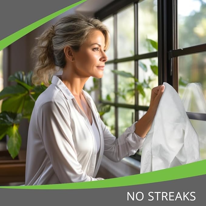 Microfiber Magic Streak Free Cleaning Cloth 10 Pack Clean Any Surface with Just Water Eco Friendly Perfect for Window, Mirror, Glass, Kitchen, Counters, Appliances, Car, Cycle, TV Screen