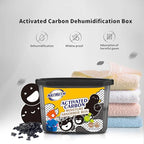 NATRUTH 500mL Moisture Absorber boxes, Closet Dehumidifier, Eradicate Odor,Dehumidifiers and Air Freshener for Closet,Shoes Box, Bathrooms, Kitchen & Study, Boats,RVs (Activated Charcoal, 9 packs)