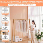 Clear Garment Bags for Hanging Clothes Travel (Set of 12) Suit Bags for Closet Storage Clothes Storage Bags Closet Cover for Open Closet with Zipper for Coats, Jackets, Shirts