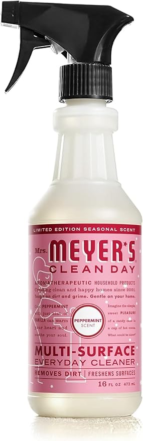 Mrs. Meyer's Multi-Surface Cleaner, Peppermint, 16 OZ (Pack of 4)