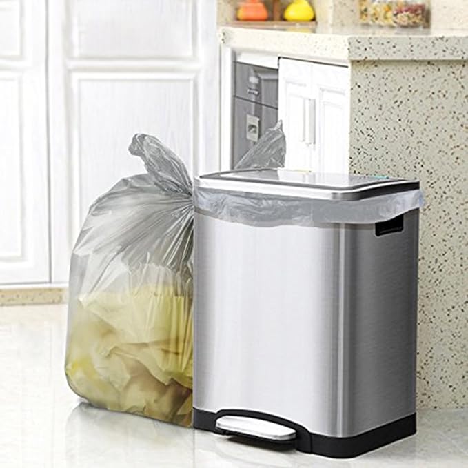 Anbers 6 Gallon Trash Bags, Grey, 140 Counts