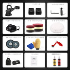 SPTA 18V Cordless Car Polisher, 15mm Orbit 2000-4800 OPM Portable Buffer Polisher with 7 Variable Speed 2Pcs 4.0Ah Battery, 6 Sponge Pads,2 Wool Pad, Tool Bag for Car Polishing, Waxing