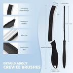 Hard Bristle Crevice Cleaning Brush-Thin Gap Scrub Brush, Small Cleaning Brush, Grout Brush, Kitchen Brush, Cleaning Tools for Toilet, Bathroom, Sink, Home, Household, Window (6, Mint)
