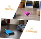 Mini Dustpan and Brush Set for Small Pets Cage Cleaning, 10pcs Bright Pink and Blue, Handheld Mini Broom and Dustpan for Hamsters, Chinchillas, Hedgehogs, and Reptile Habitat