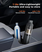 Car Vacuum Portable with 16000Pa Powerful Suction, Handheld Vacuum Cordless Rechargeable Blow & Suction 4 in 1, Small Vacuum Cleaner for Car, Home, Office, Outdoor (Grey)