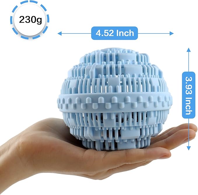 1pcs Laundry Balls for Washer, Natural Detergent Laundry Downy Ball for Washing Machine, Eco Friendly Fabric Softener Ball for 2000 Washings, Blue