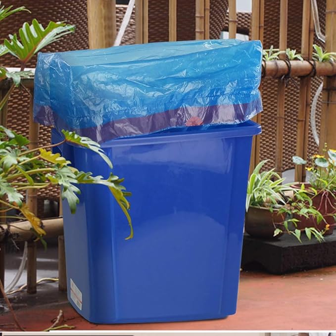 Bringer 200 Counts Blue Tall Kitchen Drawstring Trash Bags, 13 Gallon