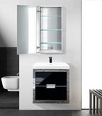 Krugg Medicine Cabinet | Recess or Surface Mount | Blum Hinge 170 Degree Soft Close|(18"x36")