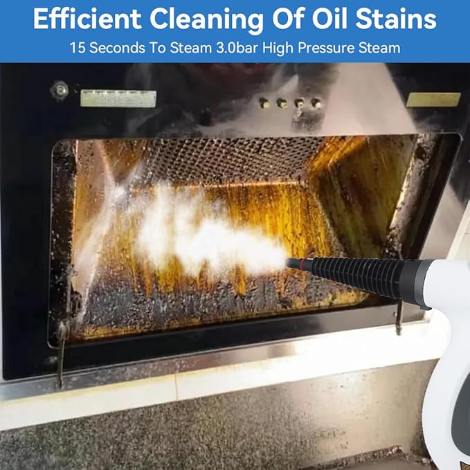 Handheld Steam Cleaner, Pressurized Multi-Surface Steam Cleaner For Home, Large Capacity Portable Steam Cleaners Handheld, All Natural Home Use Steamer, For Cleaning Floor, Upholstery, Car