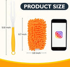 Microfiber Duster for Cleaning - 1 Handle & 8 Washable Refills, 360° Dust Cleaner for Home, Furniture, Ceiling Fans, Cobwebs – Dry & Wet Use, Eco-Friendly Alternative to Disposable Dusters