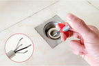 79 Inch Grabberable Pick-Up Tool 4 Claws-Spring Pipeline Dredge Hook Cleaner Retractable Sink Drain Clog Remover for Tube Drain Cleaning
