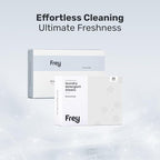 FREY Laundry Detergent & Dryer Sheets Bundle | 60 Count | Plastic Free | Liquidless Full Wash Solution | Soft Fresh Clothes (Fragrance-Free)