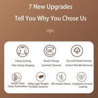 Travel Iron Steamer for Clothes, Portable 3-in-1 Handheld Steamer, Fast Heat-up, 10 Mins Continuous Steam, 180° Rotatable Handheld Press Iron for Clothes