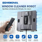M83 Portable Smart Window Cleaning Robot, 4-Water Spray & 5600PA High Suction Power Clean, Edge Detection Sensor, Perfect for Glass, High-Rise Windows, and Tiles (Gun Grey)