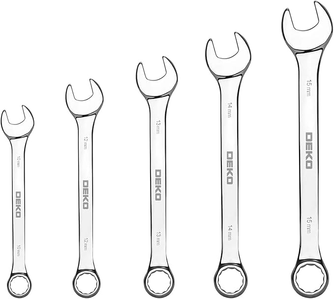 DEKOPRO Tool Set:158 Piece Home Tool Kit, Household Basic Repair Tool Set Comes with Plastic Storage Case-Red