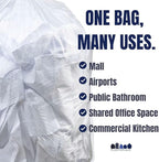 Plasticplace 33 Gallon Trash Bags │ 11 Microns │ Clear High Density Garbage Can Liners │ 33” X 40” (500Count)