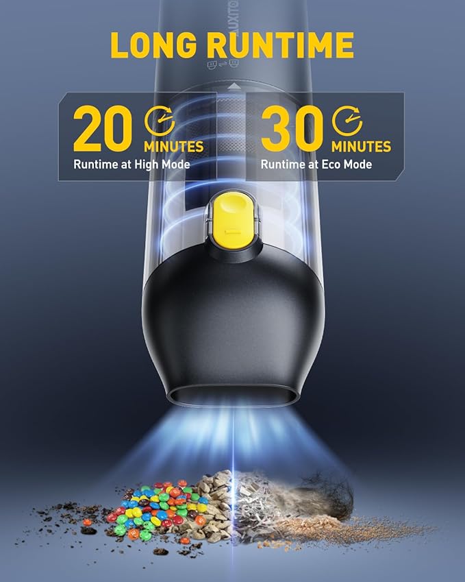 AUXITO Car Vacuum Portable Cordless 14000Pa Powerful Suction, Handheld Vacuum Blow & Suction 2 in 1, Small Vacuum Cleaner Hand Held Vacuum for Car, Home, Pet, Office (Black)