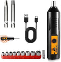 Electric Screwdriver, Mini Portable Automatic Home Repair Tool Kit with Led Light, USB Rechargeable Cordless Magnetic Screwdriver (01)