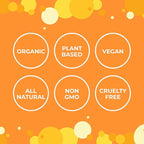 Liquid Dish Soap – EcoGarantie Certified, 100% Plant-Based Formula, Made with Organic Ingredients, Scented with Organic Orange Essential Oil – 24.6 fl oz (730 mL), Pack of 3