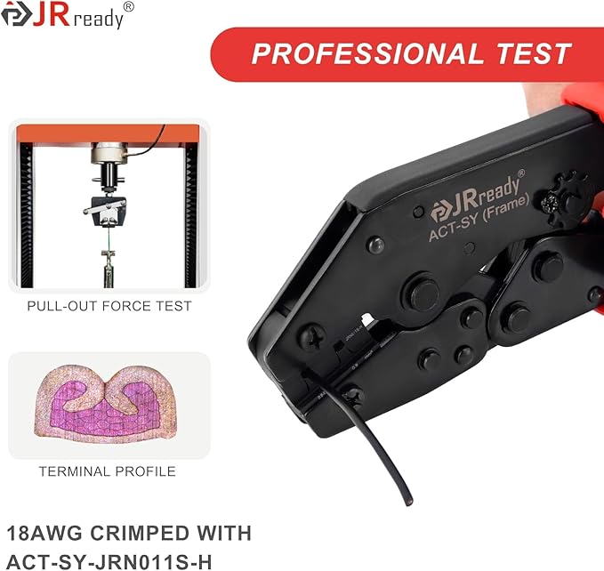 JRready ST6546 Mini-Fit Jr. 2 4 6 Pin Molex Connector Kit Crimping Tool 4.2mm Pitch Power Wire Connectors Receptacle Plug Housing 18-24AWG Terminals with Crimper Pin Extractor Tool