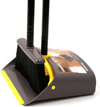 TreeLen Broom with Dustpan Combo Set,Stand up Dust Pans with Long Handle 40"/52" Broom and Dustpan Set for Home Kitchen Shop Indoor Commercial Heady Duty Upright Lobby Dustpan