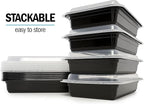 Igluu Meal Prep Containers Reusable (20 Pack) – Food Containers with Lids – Stackable, Microwave, Freezer & Dishwasher Safe – 28oz – 1 Compartment – BPA-Free