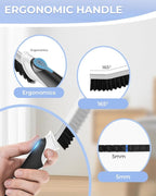 Crevice Cleaning Brushes, Serrated Scrub Brush Tool for Hard to Reach Tight Space, Cleaner Brushes, Cleaning Supplies, Home Essentials for Shower, Bathroom, Kitchen, Window, Toilet, Sink