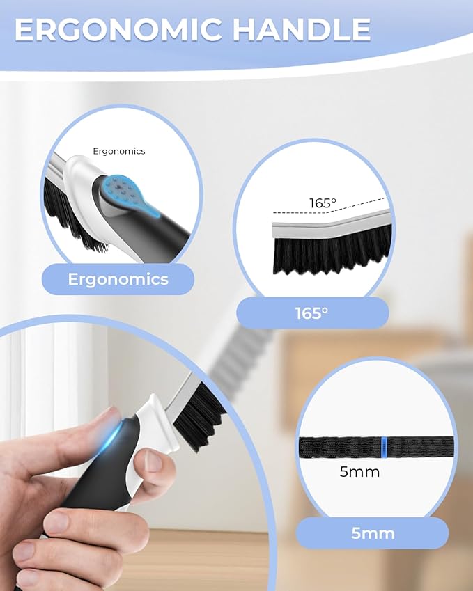 Crevice Cleaning Brushes, Serrated Scrub Brush Tool for Hard to Reach Tight Space, Cleaner Brushes, Cleaning Supplies, Home Essentials for Shower, Bathroom, Kitchen, Window, Toilet, Sink