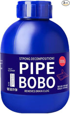 Heavy-Duty Pipe Declogger & Deodorizer, Professional Strength Pipe Dredging Formula, Fast-Acting Sink/Toilet/Kitchen Drain Opener, Powerful Unclogging, Clog Remover, Shower, Tub, Compatible (3)