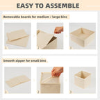 Criusia Drawer Organizer Clothes, 8 Pack Underwear Drawer Organizer, Foldable Cloth Storage Box Closet Organizers and Storage for Clothes, Socks, Scarves, Ties (Beige)