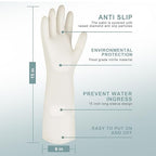 2 Pairs, 15 Inches, Nitrile Cleaning Gloves, Kitchen Dishwashing Gloves, Reusable, Durable, Water-Resistant, And Hypoallergenic (Large)