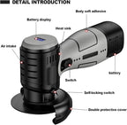 Brushless Cordless Angle Grinder Kit, 19500rpm Mini Electric Angle Grinding Tool with 2x16.8V 2000mAh Battery and 6-Cutting Discs, Grinder Handheld Cutter for Metal Wood