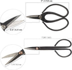 BambooMN Bonsai Basics Set - 7.2" Trimming Shears & 7" Heavy Duty Butterfly Shear - 1 Set