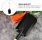 Veemoon Small Fireplace Ash Shovel Gardening Shovel with Wood Handle Iron Coalshovel for BBQ Fireplace Ash Sweep Planting Supplies Outdoor Hiking Indoor and Outdoor, 15inch Black