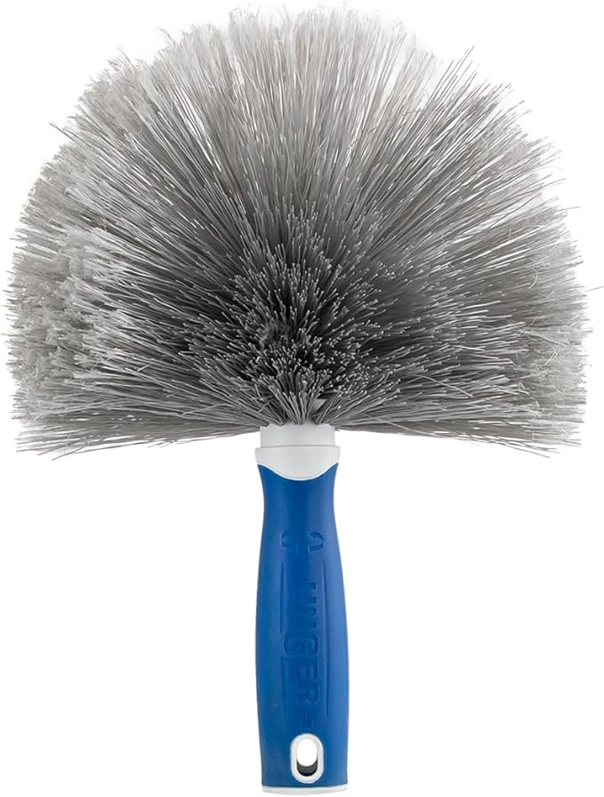Unger Cobweb & Corner Duster – Dusters for Cleaning, Compatible with Telescopic Poles, Dusting Tools, Great for Ceilings, Moldings, HVAC & Floor Vents, and Corners
