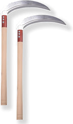 1pce 410mm/16.14in Carbon Steel Billhook Brush Clearing Sickle for Grass,Weeding Tools for Garden,Curved Sawtooth Sickle,Machete Axe for Cutting Trees,Steel Blade Knife in Hand