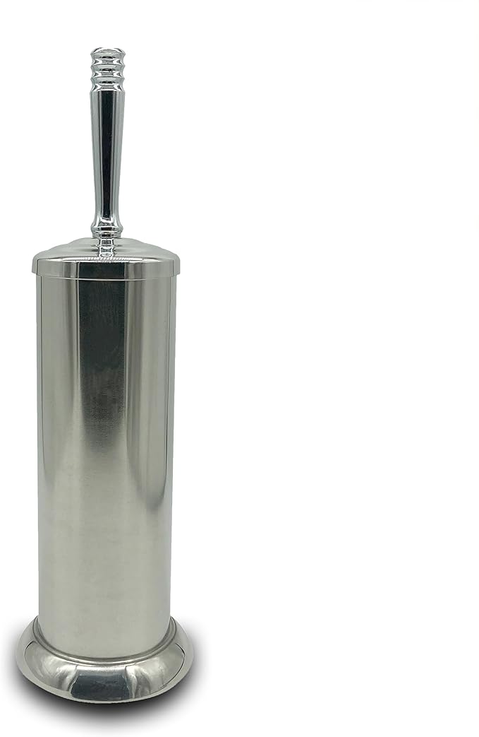 Brushed Nickel Toilet Bowl Brush with Holder, Durable Bathroom Cleaning Tool, Modern Design for Easy Toilet Maintenance, Bathroom Cleaner Brush for Efficient Cleaning and Hygiene